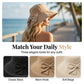 👒 Damen-Sonnenhut mit breiter Krempe und Schleife – faltbarer UV-Schutzhut, ideal für Strand und Urlaub 🎀