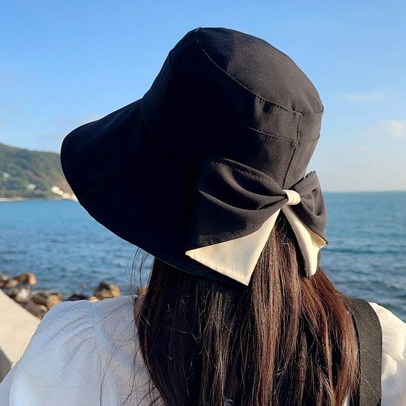 👒 Damen-Sonnenhut mit breiter Krempe und Schleife – faltbarer UV-Schutzhut, ideal für Strand und Urlaub 🎀