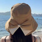👒 Damen-Sonnenhut mit breiter Krempe und Schleife – faltbarer UV-Schutzhut, ideal für Strand und Urlaub 🎀