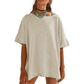 👕 50% RABATT! 🌺 Lockeres Damen-Oberteil mit U-Boot-Ausschnitt – Einfarbig, leicht & perfekt für Sommer & Alltag – Bequem & vielseitig für warme Tage oder entspannte Stunden zu Hause ✨
