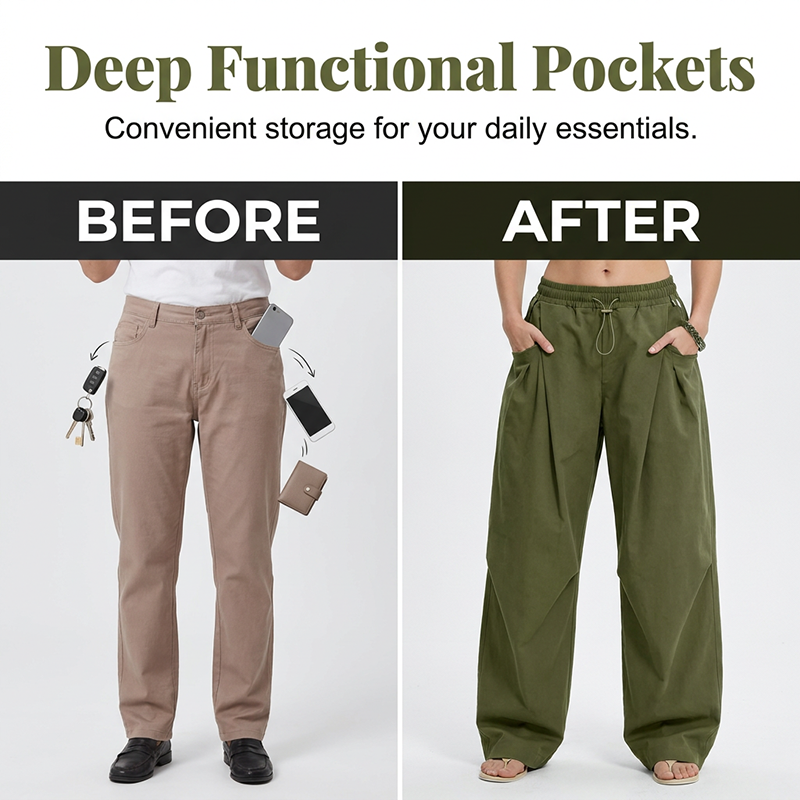 👖 Weite Plissee-Lantern-Hose für Damen – Bequeme Jogpants mit elastischem Bund & modischem Balloon-Schnitt!