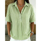 🎁Neuwaren 50% Rabatt💥Damen Kurzarmshirt – Gestreift & Lässig 🌿 Für Alltag & Freizeit