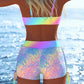 📢📢Letzter Tag 50% Rabatt!! ⏰👙Damen Bikini Set – Kordel-Top & Boyshorts, Verschiedene Designs🩱 Für Strand & Pool