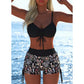 📢📢Letzter Tag 50% Rabatt!! ⏰👙Damen Bikini Set – Kordel-Top & Boyshorts, Verschiedene Designs🩱 Für Strand & Pool