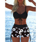 📢📢Letzter Tag 50% Rabatt!! ⏰👙Damen Bikini Set – Kordel-Top & Boyshorts, Verschiedene Designs🩱 Für Strand & Pool
