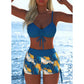 📢📢Letzter Tag 50% Rabatt!! ⏰👙Damen Bikini Set – Kordel-Top & Boyshorts, Verschiedene Designs🩱 Für Strand & Pool