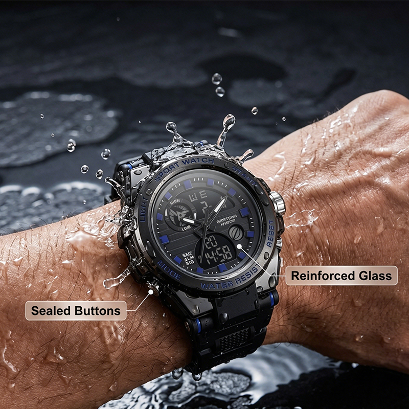 ⌚️💧 Wasserdichte Sportuhr für Herren – 50% RABATT! Robust, multifunktional & perfekt für Sport, Outdoor & Alltag 🏊‍♂️🚴‍♂️