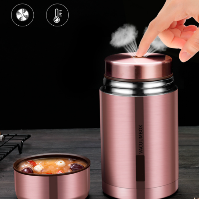 🍱 LIMITIERTES ANGEBOT 50% RABATT! ✨ Vakuum-Behälter aus 316-Edelstahl – Thermokocher, Auslaufsicher, 6-fach-Isolierung 🍜