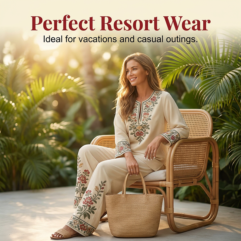 👚 JETZT 47 % RABATT! ⏳ Set aus langärmeliger Damenbluse und Hose mit weitem Bein – fließend, elegant und leicht – perfekt für die Arbeit, einen Brunch oder auf Reisen – schickes 2-teiliges Outfit 🌸