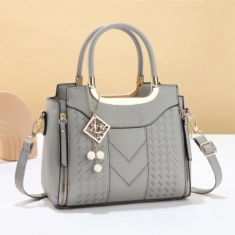 👜✨ 50% Rabatt! Premium Damen Handtasche mit V-Naht & Gold Hardware – Geräumig, Elegant & Vielseitig für den Alltag
