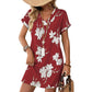 📢Mid-Season Sale: −50% nur für kurze Zeit⏰👗 Bedrucktes Sommerkleid mit V-Ausschnitt – lockere Passform, kurze Ärmel, leicht & bequem für Alltag, Strand & Reisen 🌸☀️