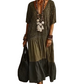 Damen Boho-Maxikleid mit Leopardenmuster