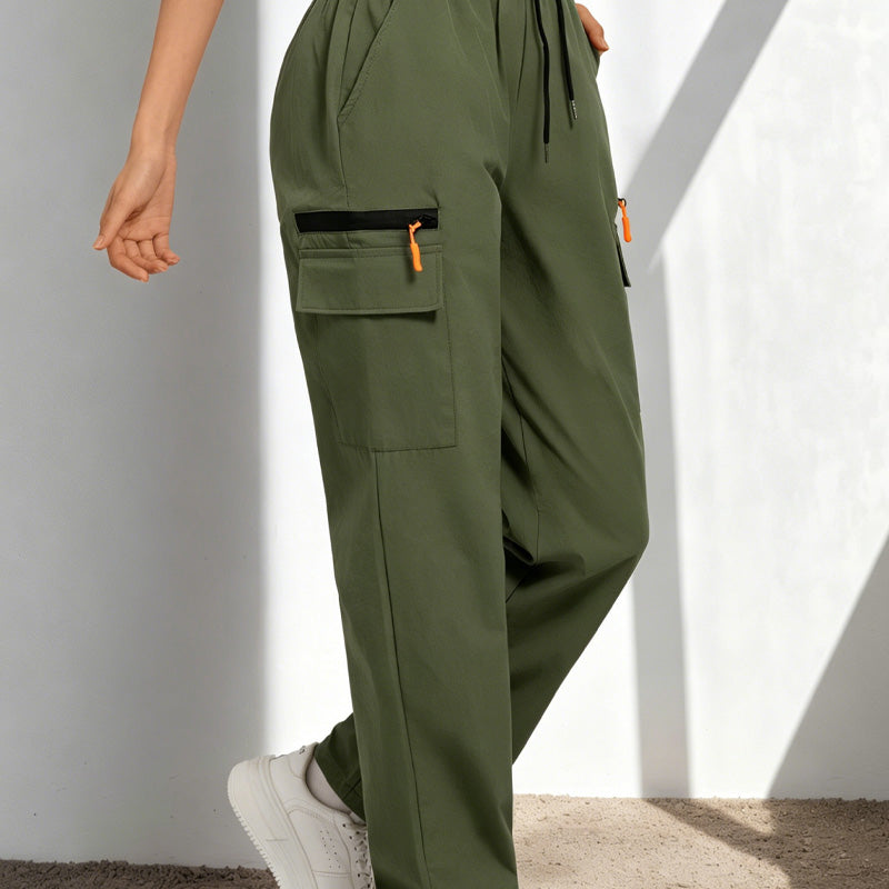 ✨Schnelltrocknende Damen Sporthose 🏃‍♀️ Leicht, Luftig & Mit Praktischen Taschen