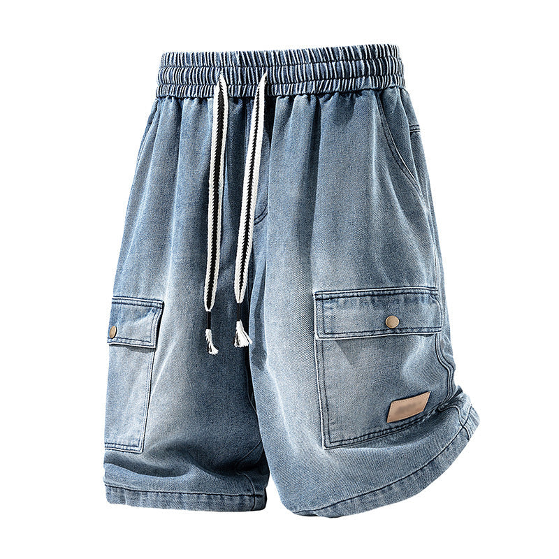 👖 50 % RABATT! 🏙️ Lose sitzende Denim-Cargo-Shorts für Herren – High-Street-Style & verstellbare Passform 🛹