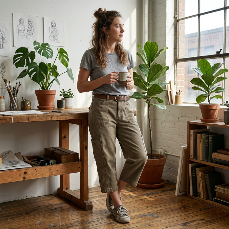 👖 Lässige Cargo-Caprihosen für Damen – bequeme 3/4-Hosen mit vielen Taschen, perfekt für Alltag, Reisen & Sommer ☀️