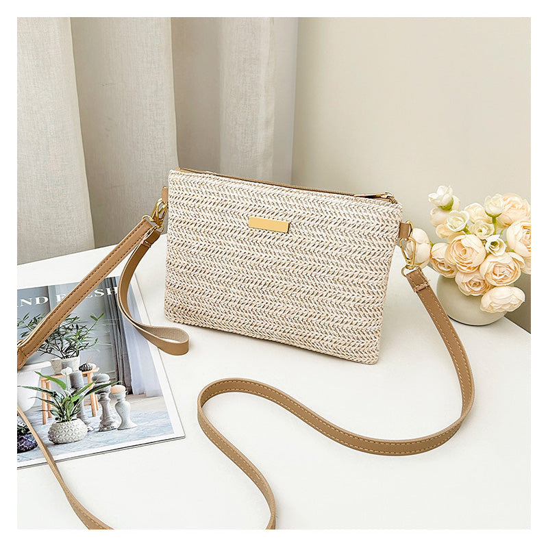 📢📢 50 % RABATT !! ⏰ Moderne Stroh- & Basttasche 2026 – schlichte Handtasche als Shopper & Clutch, ideal für Sommer, Strand & Urlaub ☀️