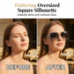 Randlose quadratische Oversize-Sonnenbrille