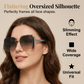 Randlose quadratische Oversize-Sonnenbrille