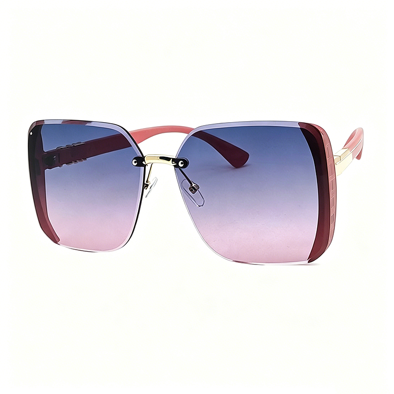 Randlose quadratische Oversize-Sonnenbrille