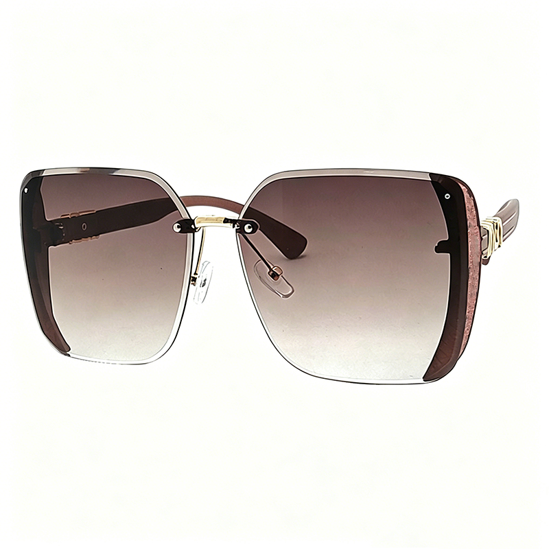 Randlose quadratische Oversize-Sonnenbrille