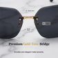 Randlose quadratische Oversize-Sonnenbrille
