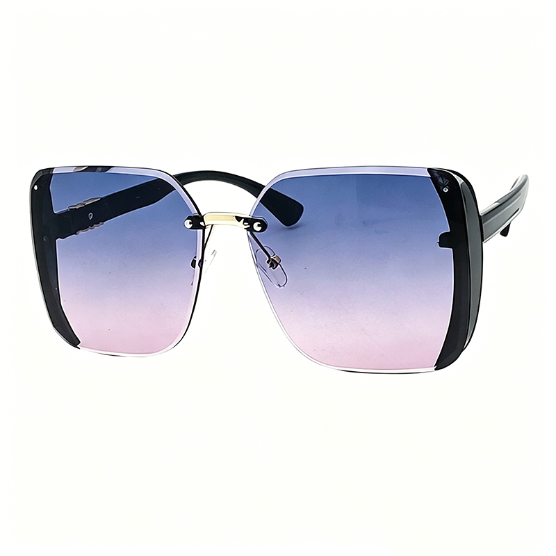 Randlose quadratische Oversize-Sonnenbrille