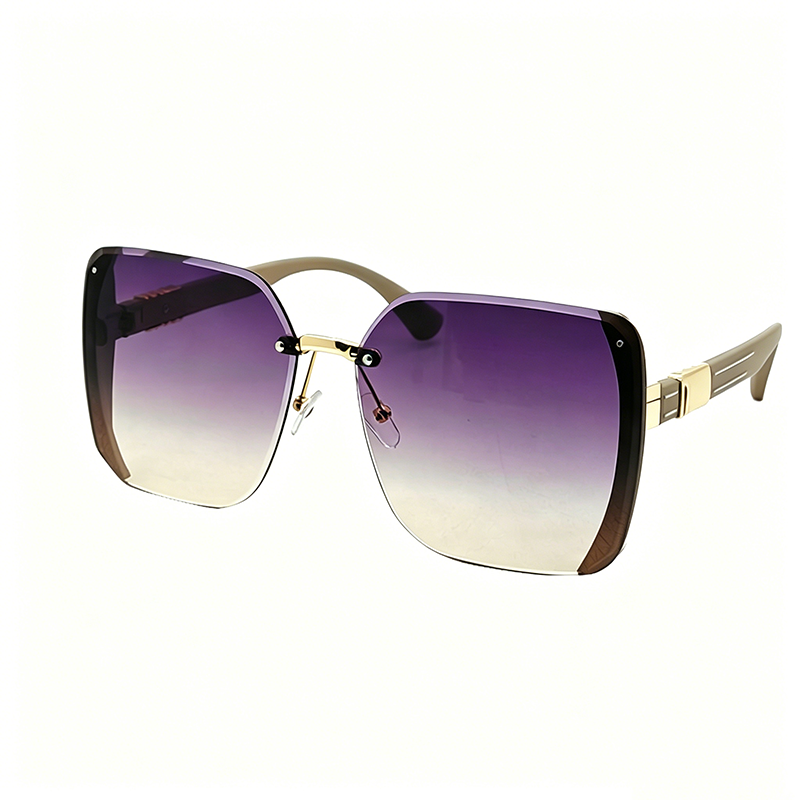 Randlose quadratische Oversize-Sonnenbrille