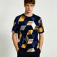 Herren-T-Shirt mit geometrischem 3D-Print