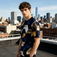 Herren-T-Shirt mit geometrischem 3D-Print