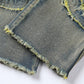 👖Klassische Stretch-Jeans mit ausgestelltem Bein für Herren – Vintage-Wash & Patchwork
