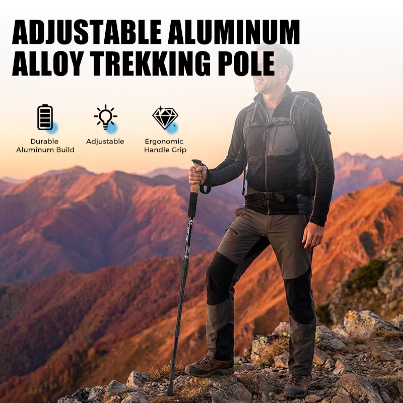 💥Heißer Verkauf 50% Rabatt🔥🦯🏔️Trekkingstock 3in1 – längenverstellbar, stoßgedämpft, Alu 6160💪🎯Kompakt & ergonomisch – für Auf- & Abstieg, Gelenkschutz & Rucksack-Tour.
