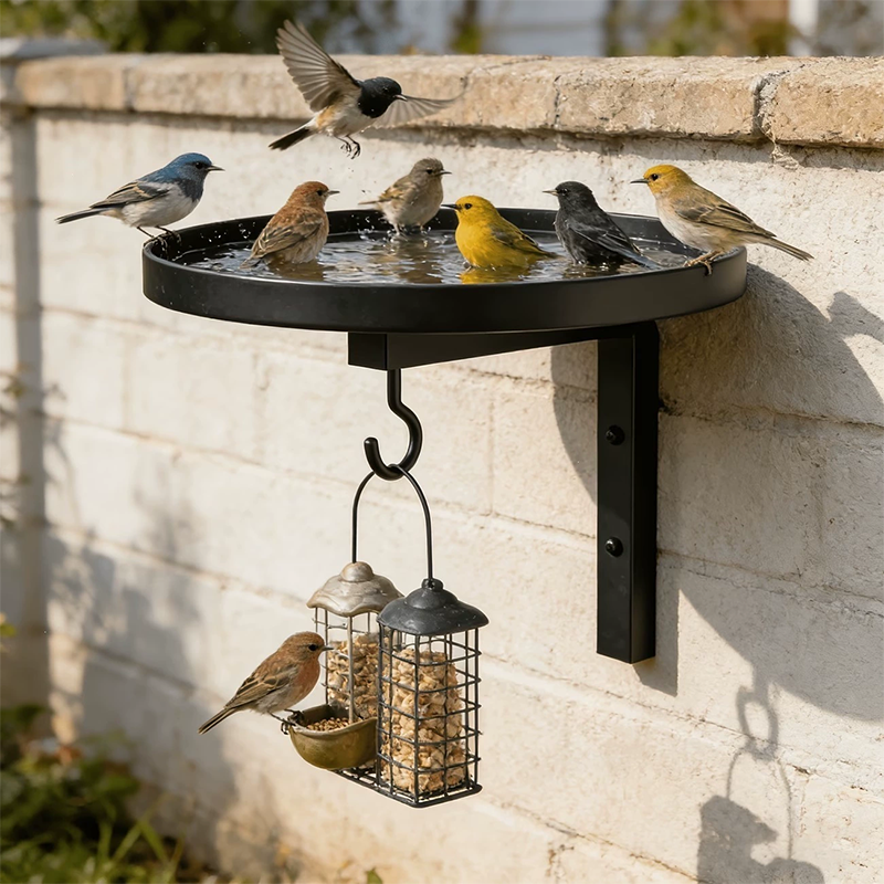 🐦 KAUFE 2, ERHALTE 1 GRATIS! 💧 Wandmontierte Metall-Vogeltränke – Wetterfest & leicht zu reinigen – Ideal für Garten, Balkon oder Terrasse – robuste Konstruktion, schafft eine einladende Oase für Vögel 🌿✨
