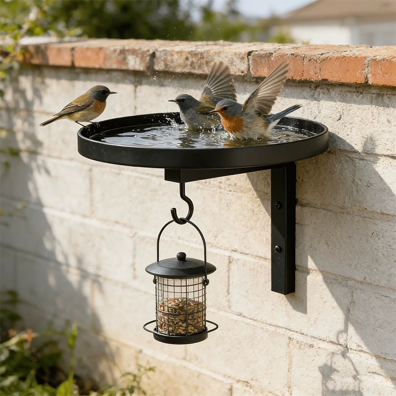 🐦 KAUFE 2, ERHALTE 1 GRATIS! 💧 Wandmontierte Metall-Vogeltränke – Wetterfest & leicht zu reinigen – Ideal für Garten, Balkon oder Terrasse – robuste Konstruktion, schafft eine einladende Oase für Vögel 🌿✨