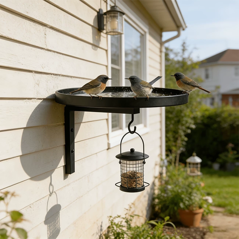 🐦 KAUFE 2, ERHALTE 1 GRATIS! 💧 Wandmontierte Metall-Vogeltränke – Wetterfest & leicht zu reinigen – Ideal für Garten, Balkon oder Terrasse – robuste Konstruktion, schafft eine einladende Oase für Vögel 🌿✨