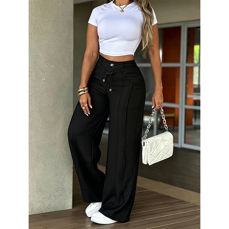 👖📢 MID-SEASON SALE: −50% NUR FÜR KURZE ZEIT! Damen Hochbund Straight-Leg Hose – Klassisch, bequem & perfekt für Alltag, Büro & elegante Freizeit ✨