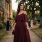 👗 ZEITLICH BEGRENZT 50% RABATT! 💥 Damen Elegantes Off-Shoulder Maxi-Kleid – Schulterfreies Design, tailliert, Spaghettiträger ✨
