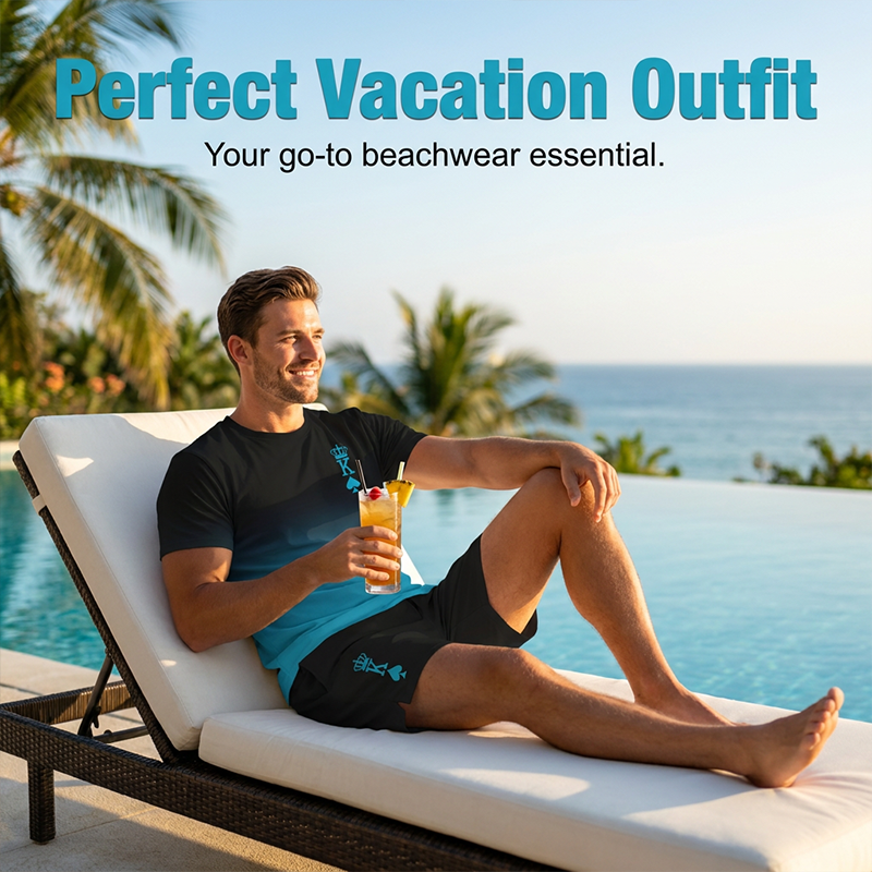 ☀️ Herren 3D-Farbverlauf T-Shirt & Shorts Set – Lässiges Sommer 2-teiliges Outfit | Jetzt im Sommerausverkauf 🔥