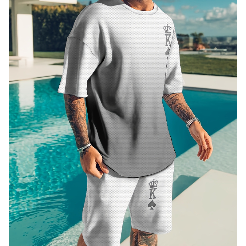 ☀️ Herren 3D-Farbverlauf T-Shirt & Shorts Set – Lässiges Sommer 2-teiliges Outfit | Jetzt im Sommerausverkauf 🔥