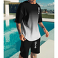 ☀️ Herren 3D-Farbverlauf T-Shirt & Shorts Set – Lässiges Sommer 2-teiliges Outfit | Jetzt im Sommerausverkauf 🔥