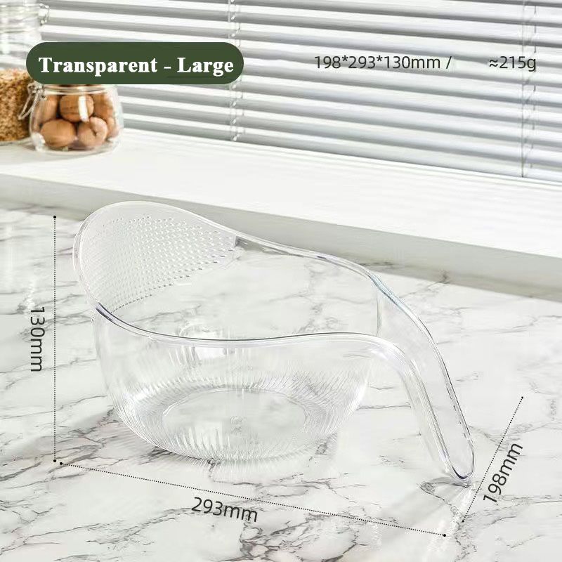 🍚💧 Reisspüle mit integriertem Abtropfsieb – rutschfester Boden, stabiler Griff & feine Löcher für perfekte Wasserabfuhr, ideal für Hülsenfrüchte, Obst & Gemüse