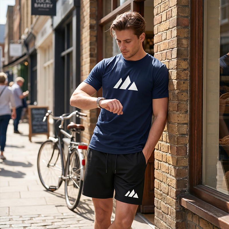 👕🔥 SOLANGE DER VORRAT REICHT: 50% RABATT! Herren Kurzarm-T-Shirt & Shorts-Set mit Kordelzug – Bequem, lässig & perfekt für Sommer, Freizeit & Sport ☀️✨