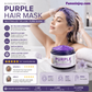 🎉 Nur für kurze Zeit: 50 % Rabatt! 🔥✨Feuchtigkeitsspendende, violette Haarmaske mit langanhaltendem Duft, Anti-Gelbstich-Intensivpflege für blondiertes Haar