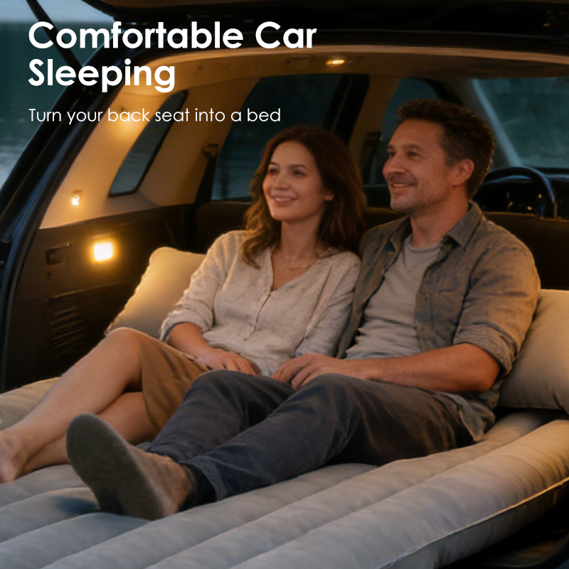 🚗 Aufblasbare Rücksitzmatratze für Auto und Camping – mit Pumpe und Kissen