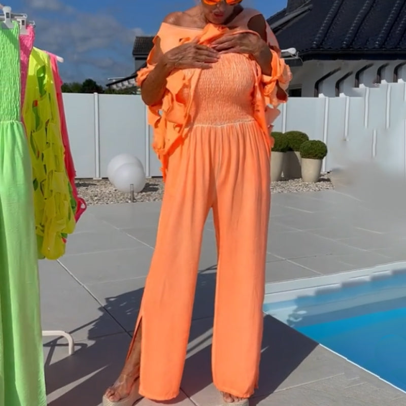 🔥 Set aus Cutout-Top und Bandeau-Jumpsuit – Herzzerreißend und sexy 👗