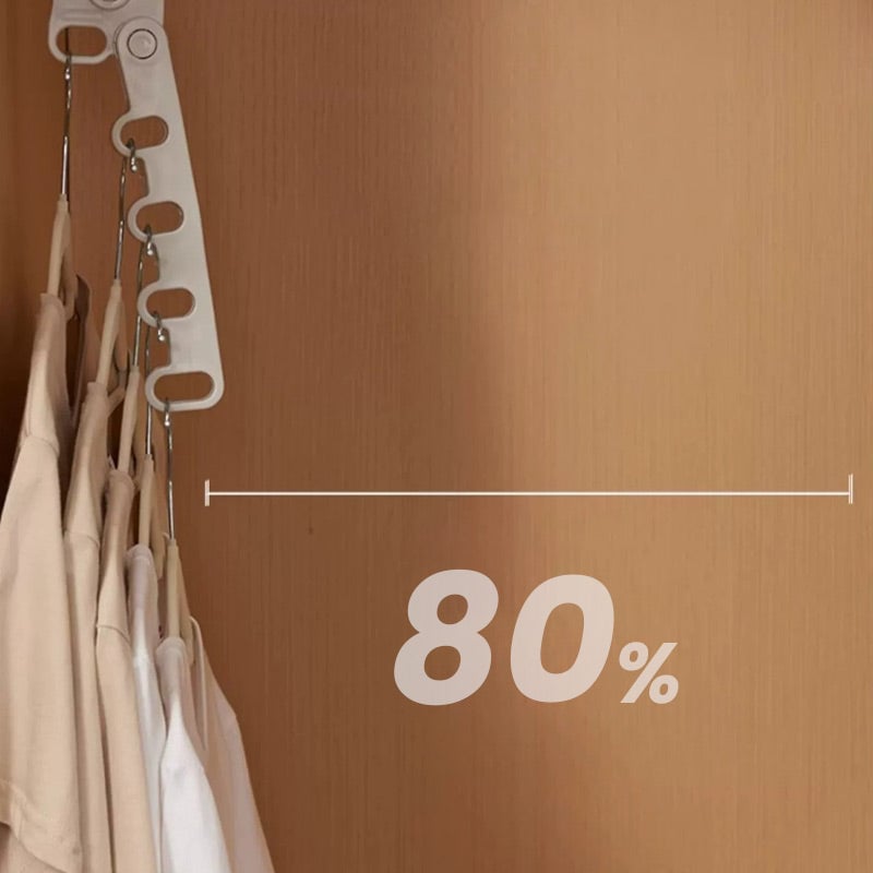 🧥 Faltbarer Kleiderbügel – 5 Haken, platzsparend, ideal für Reisen!