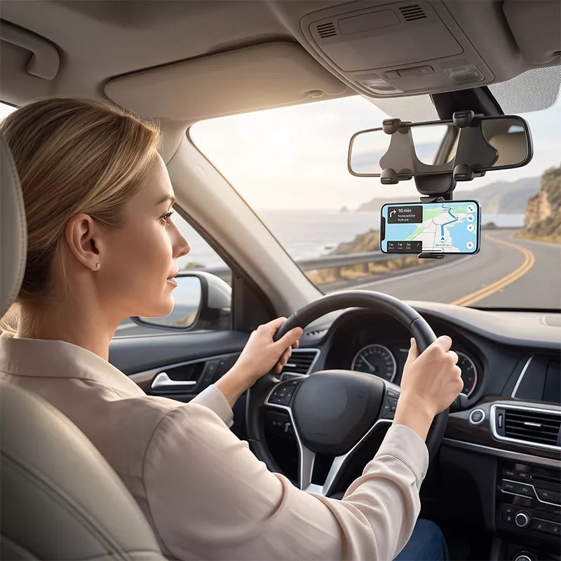 📱 50% RABATT! 🚗 Auto-Rückspiegel Handyhalterung – Einfache Montage, stabiler Halt & 360°-Verstellung – Perfekt für Navigation, Freisprechen & sicheres Fahren 🔄