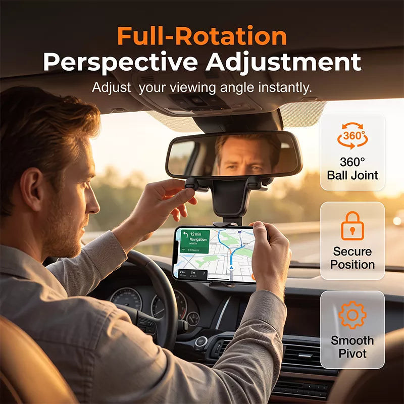 📱 50% RABATT! 🚗 Auto-Rückspiegel Handyhalterung – Einfache Montage, stabiler Halt & 360°-Verstellung – Perfekt für Navigation, Freisprechen & sicheres Fahren 🔄