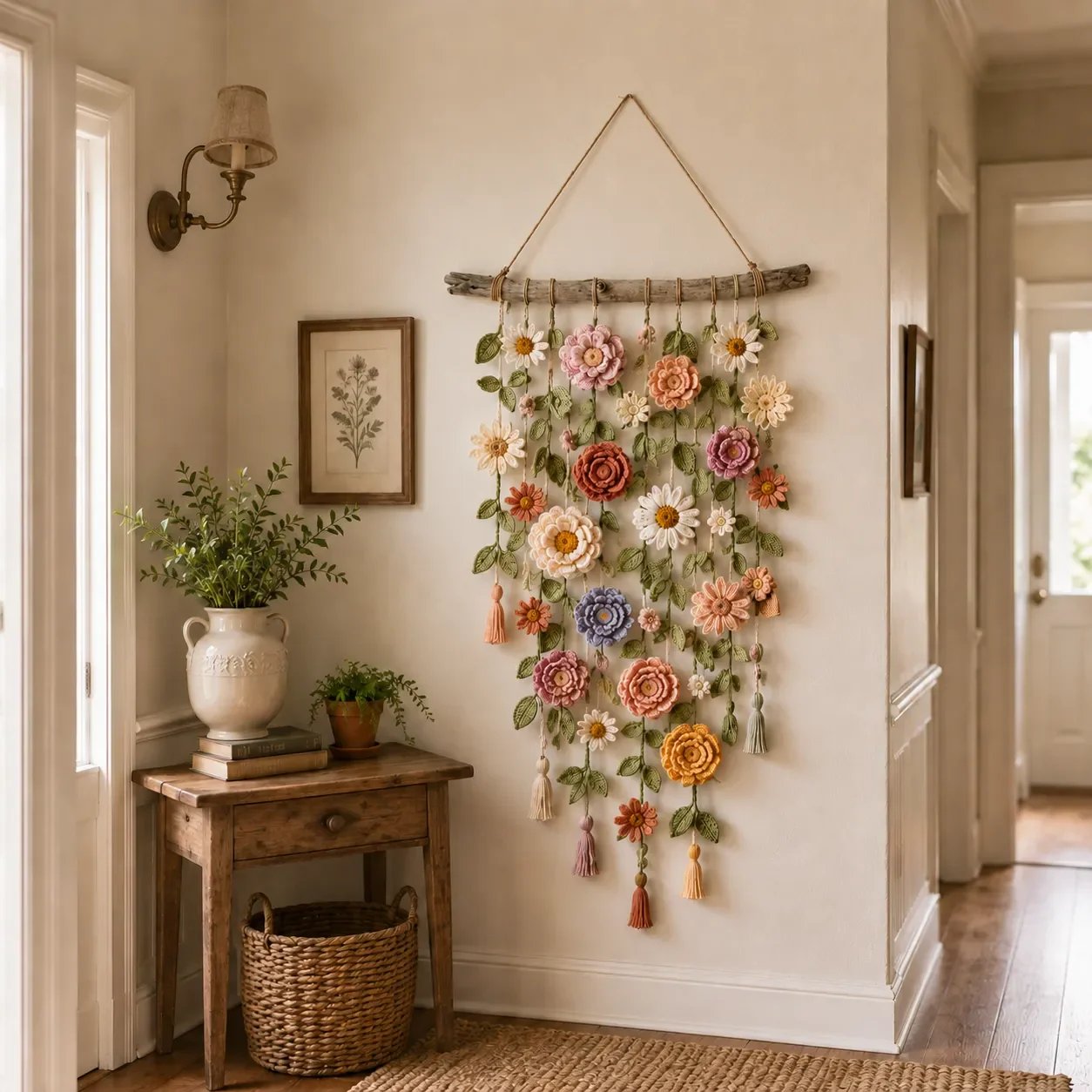❄️Sommerfrische 50 % Rabatt!🌸Boho-Dekoration mit all'uncinetto Blumen 🌸🌿