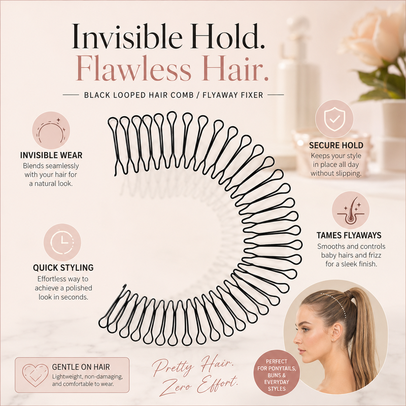 🥳 💞 50K+ VERKAUFT! 💇‍♀️✨ Flexibler, unsichtbarer Haarkamm – unsichtbar, flexibel und rutschfest – sorgt sofort für perfekten, sicheren Halt! 🌟