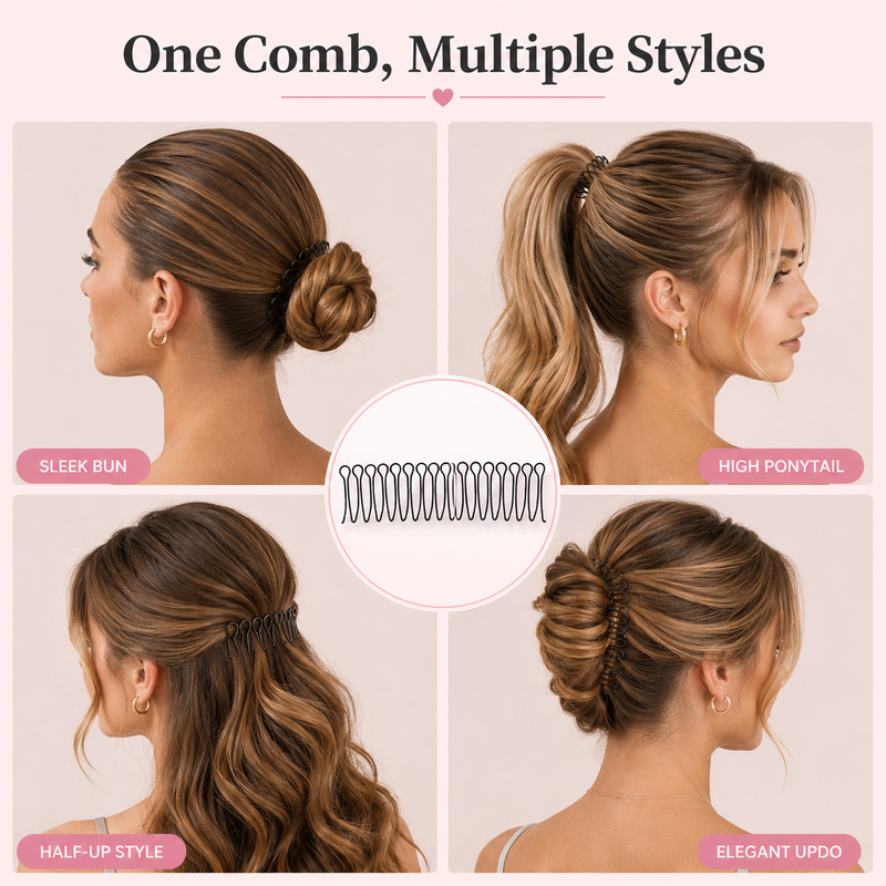 🥳 💞 50K+ VERKAUFT! 💇‍♀️✨ Flexibler, unsichtbarer Haarkamm – unsichtbar, flexibel und rutschfest – sorgt sofort für perfekten, sicheren Halt! 🌟